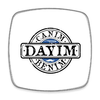 Canim Dayim Benim - Viereckiger Kühlschrankmagnet - Weiß - Vorne