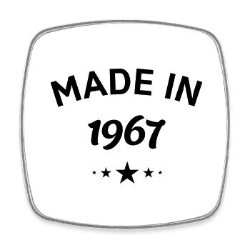 MADE IN 1967, cadeau anniversaire 1967 - Magnet carré - blanc - Devant