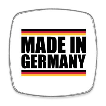 Made in Germany - Viereckiger Kühlschrankmagnet - Weiß - Vorne