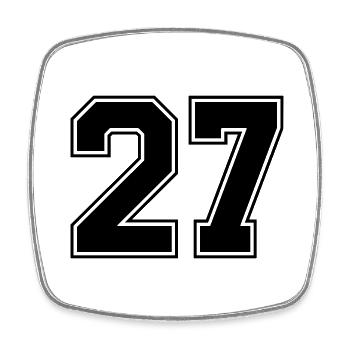 27 - Magnet carré - blanc - Devant