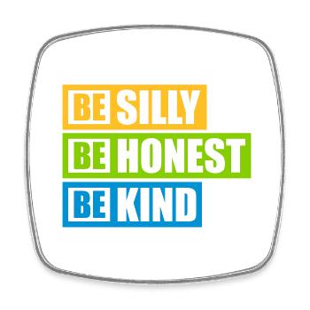Silly Honest Child - Square fridge magnet - white - Front