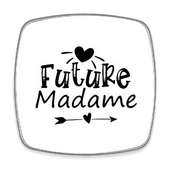 Future madame. Evjf. - Magnet carré - blanc - Devant