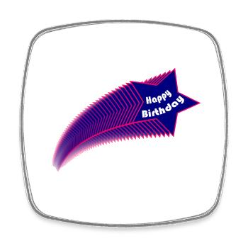 JAHRESTAG. ALLES GUTE ZUM GEBURTSTAG!. ALLES GUTE ZUM GEBURTSTAG!. - Viereckiger Kühlschrankmagnet - Weiß - Vorne