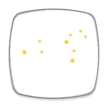 Carpe Diem use the day constellation Leo horoscope - Square fridge magnet - white - Front