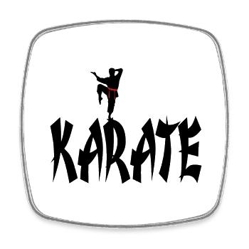 karaté - Magnet carré - blanc - Devant