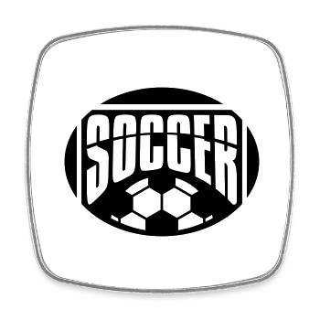 Design Soccer Hobby Sport - Viereckiger Kühlschrankmagnet - Weiß - Vorne
