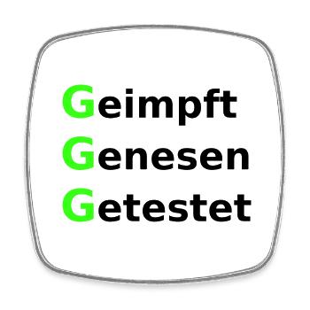 Geimpft Genesen Getestet Grün Schwarz - Viereckiger Kühlschrankmagnet - Weiß - Vorne