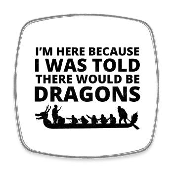 Dragon Boat Racing Crew Paddlers Sports nautiques - Magnet carré - blanc - Devant