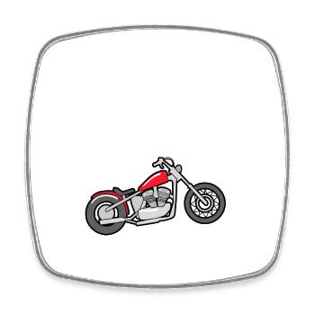 Cadeaux pour les motards Quad, Stunt, Moto, Vélo - Magnet carré - blanc - Devant