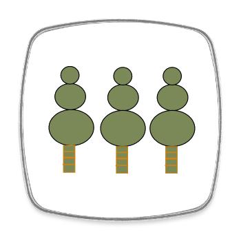 Save Our Trees - Viereckiger Kühlschrankmagnet - Weiß - Vorne