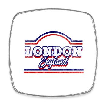 Londres Angleterre Royaume-Uni City Font Vintage Retro - Magnet carré - blanc - Devant