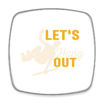 Let's Hang Out Parkour Traceur - Viereckiger Kühlschrankmagnet - Weiß - Vorne