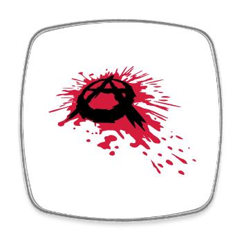 Blut Spritzer Anarchie Symbol - Viereckiger Kühlschrankmagnet - Weiß - Vorne