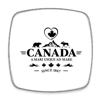 Kanada Vancouver Montreal Toronto Maple Leaf Bären - Viereckiger Kühlschrankmagnet - Weiß - Vorne