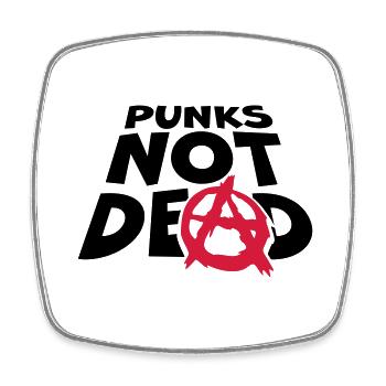 punks not dead Zitat - Viereckiger Kühlschrankmagnet - Weiß - Vorne