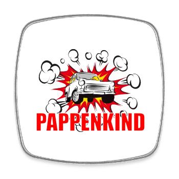 Pappenkind - Viereckiger Kühlschrankmagnet - Weiß - Vorne