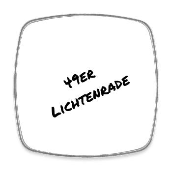 49er lichtenrade Berlin - Viereckiger Kühlschrankmagnet - Weiß - Vorne