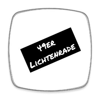 49er lichtenrade blacky - Viereckiger Kühlschrankmagnet - Weiß - Vorne