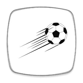 Football - Magnet carré - blanc - Devant