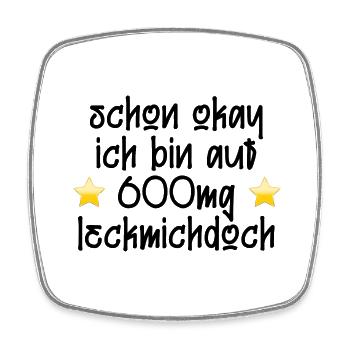 Büro lustiger Spruch Laune Geschenkidee sterne - Viereckiger Kühlschrankmagnet - Weiß - Vorne