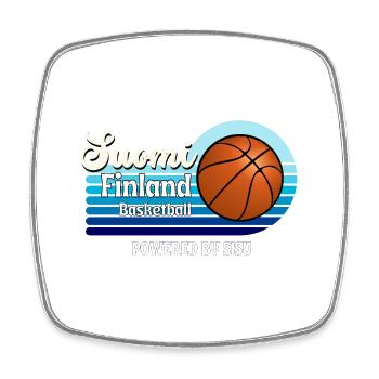 Suomi Finlande Basket-ball - Magnet carré - blanc - Devant
