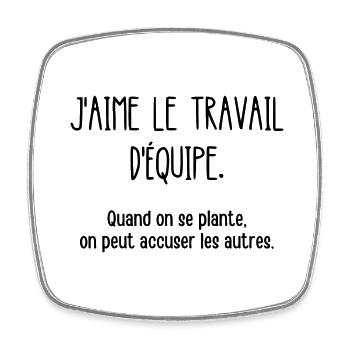travail d'équipe - Magnet carré - blanc - Devant