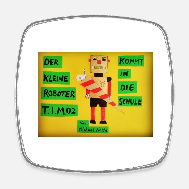 Le robotT.I.M.02 - Magnet carré - blanc