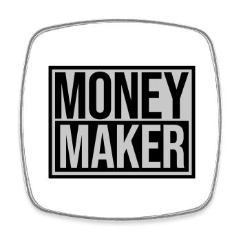 Bouclier Money Maker Empire - Magnet carré - blanc - Devant