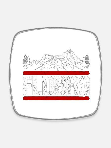 Feldberg Schwarzwald Wanderung Geschenk - Viereckiger Kühlschrankmagnet - Weiß
