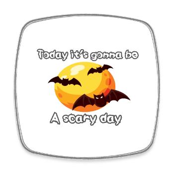 Halloween - Bats humour - Magnet carré - blanc - Devant