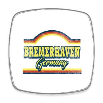 Bremerhaven Allemagne City Font Vintage - Magnet carré - blanc - Devant