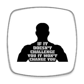 Séance d’entraînement Fitness Motivation Citation - Magnet carré - blanc - Devant
