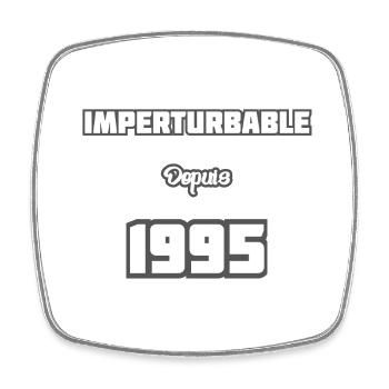 Année de naissance / birth year - 1995 - Magnet carré - blanc - Devant