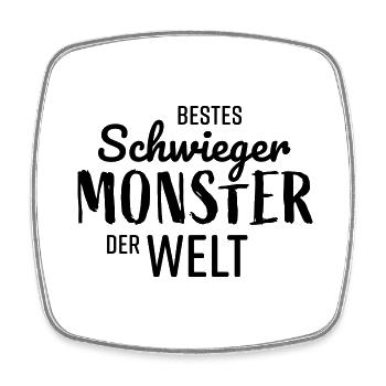 Bestes Schwiegermonster der Welt - Viereckiger Kühlschrankmagnet - Weiß - Vorne