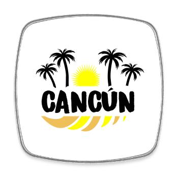 Cancun - Magnet carré - blanc - Devant