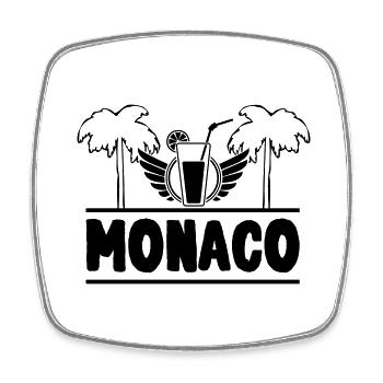 Monaco - Viereckiger Kühlschrankmagnet - Weiß - Vorne