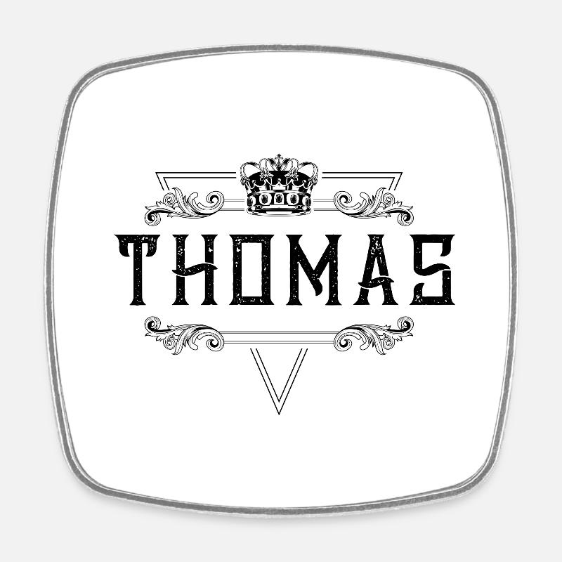 Thomas Name - Viereckiger Kühlschrankmagnet - Weiß