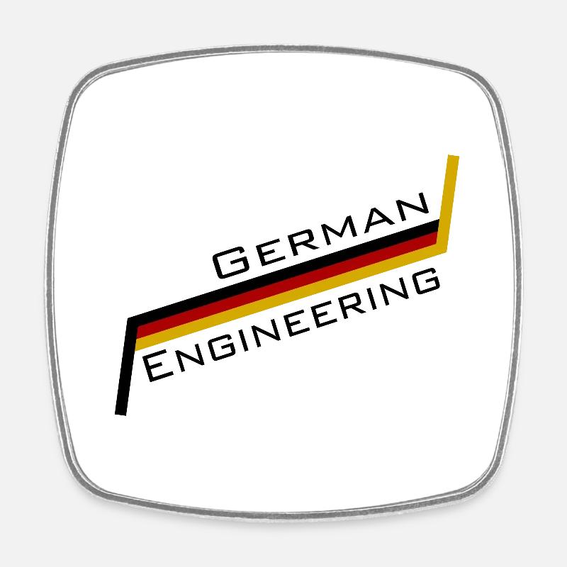 German Engineering - Square fridge magnet - white