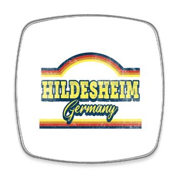 Hildesheim Allemagne City Font Vintage Retro - Magnet carré - blanc - Devant