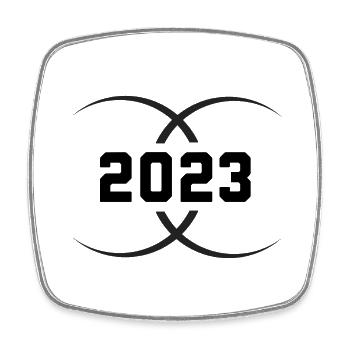 Année de naissance Fabriqué en 2023 - Magnet carré - blanc - Devant