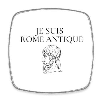 Je suis Rome antique homme - Magnet carré - blanc - Devant