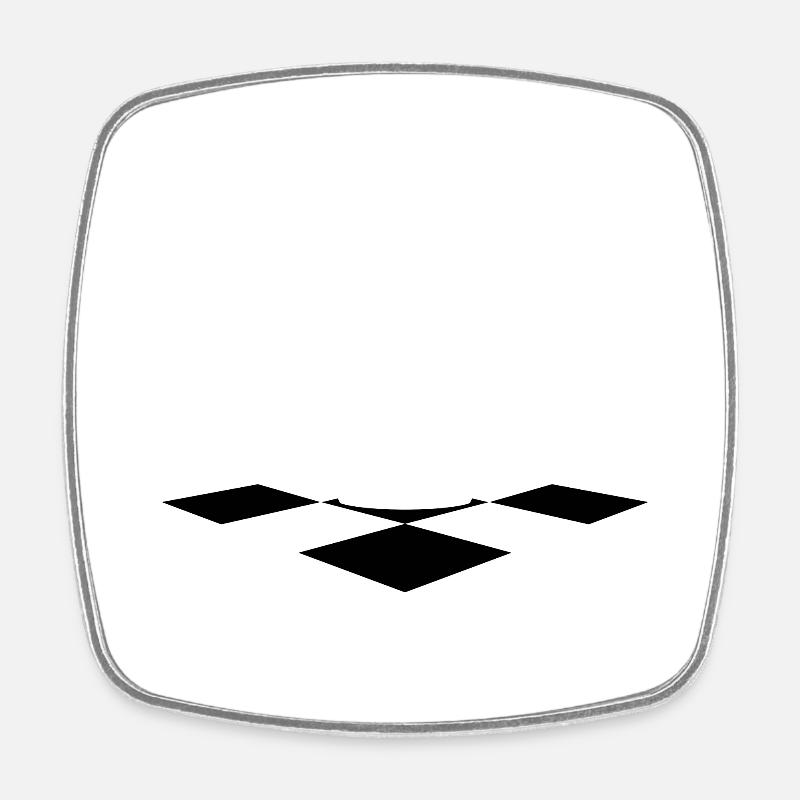 Échecs - Magnet carré - blanc