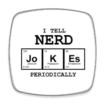 I tell NERD jokes - Viereckiger Kühlschrankmagnet - Weiß - Vorne