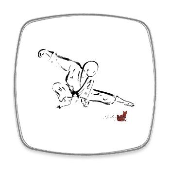 FELINEITE MARTIAL KARATE ORT - Viereckiger Kühlschrankmagnet - Weiß - Vorne