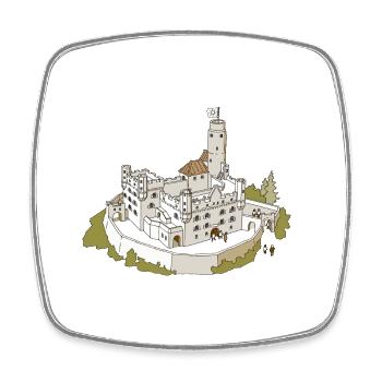 Château de Sunshine - Magnet carré - blanc - Devant