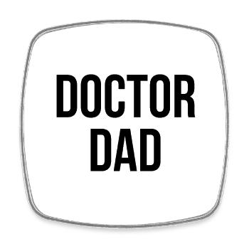DOKTOR PAPA STOLZ - Viereckiger Kühlschrankmagnet - Weiß - Vorne