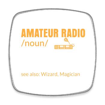 Amateur Radio A Hobby Enthusiast Operator - Square fridge magnet - white - Front
