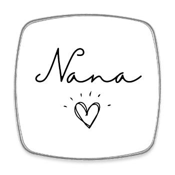 Oma. Nana Geschenk - Viereckiger Kühlschrankmagnet - Weiß - Vorne