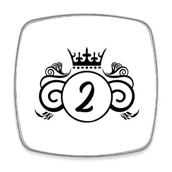 Coat of arms 2 - Square fridge magnet - white - Front