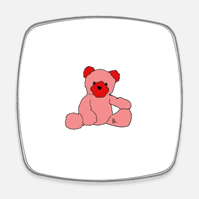 Teddy - Magnet carré - blanc